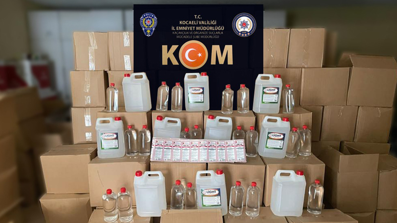 Kocaeli de 4 bin 225 litre etil alkol ele geçirildi F5Haber