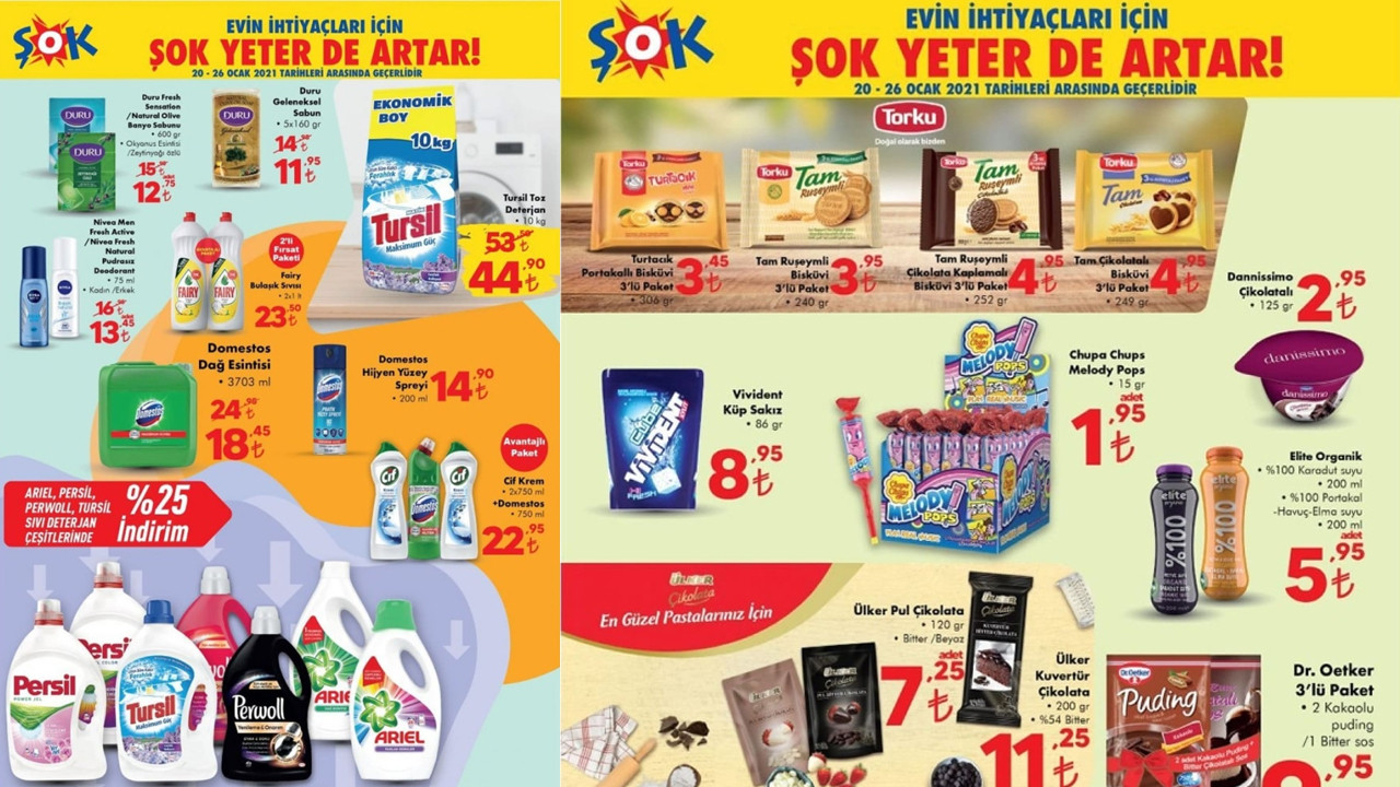 ŞOK market aktüel ürünleri 2029 Ocak 2021 ŞOK’ta neler indirimde