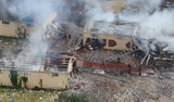 Sakarya'da patlamanın meydana geldiği fabrika havadan görüntülendi