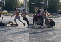 Taksim Meydanı'nda 2 grup arasında kavga: Tekme, yumruk ve dubalarla saldırdılar