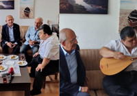 Kılıçdaroğlu, bağlama sanatçısı down sendromlu Çağatay Aras’ı evinde ziyaret etti, türkü dinledi