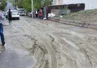 Sivas'ta sağanak! Sokaklarda çamur birikintileri oluştu