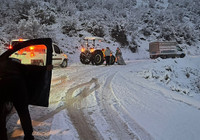 Siirt'te kar yağışı etkili oldu