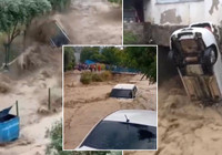 Osmaniye’de onlarca araç sel sularına kapıldı