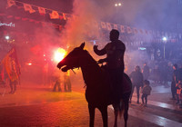 Karabük'te şampiyonluğu at binerek kutladılar
