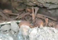 Kahramanmaraş'ta temel kazısında Roma dönemine ait 1500 yıllık kaya mezarı bulundu