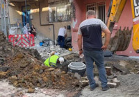 Küçükçekmece'de doğal gaz borusunda patlama
