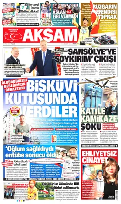 Akşam Gazetesi Manşeti