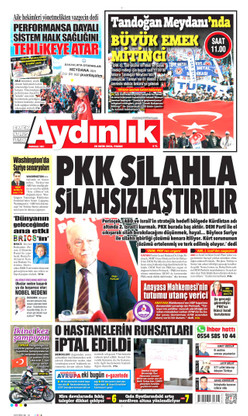 Aydınlık Gazetesi Manşeti