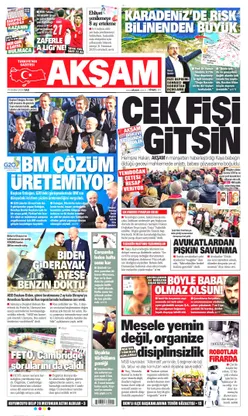 Akşam Gazetesi Manşeti