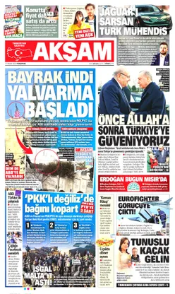 Akşam Gazetesi Manşeti