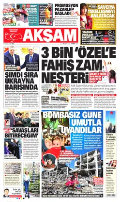 Akşam Gazetesi Manşeti