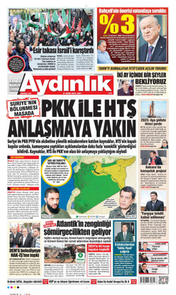 Aydınlık Gazetesi Manşeti