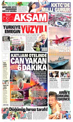 Akşam Gazetesi Manşeti