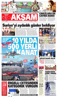 Akşam Gazetesi Manşeti