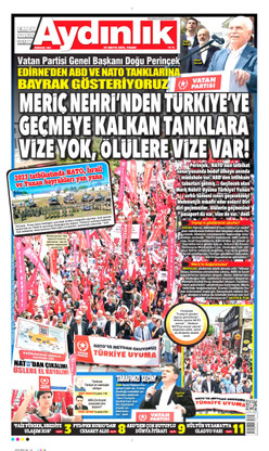 Aydınlık Gazetesi Manşeti