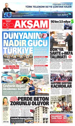 Akşam Gazetesi Manşeti