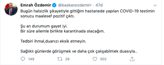 AK Parti'li Belediye Başkanı Covid-19'a yakalandı - Resim : 1