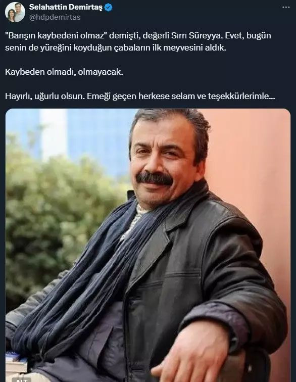 Selahattin Demirtaş'tan PKK'nın silah bırakmasının ardından dikkat çeken mesaj - Resim : 1