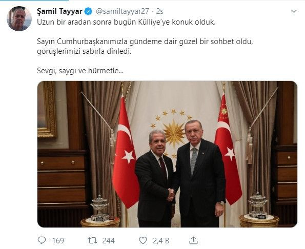 Erdoğan, Şamil Tayyar'ı kabul etti... - Resim : 1