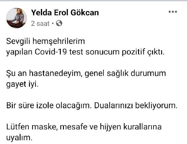 AK Parti Muğla Milletvekili Gökcan, koronavirüse yakalandığını açıkladı - Resim : 1