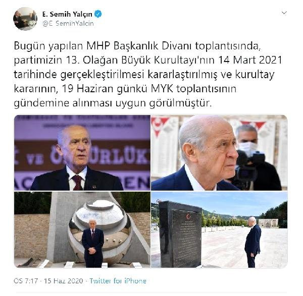 MHP'de kurultay tarihi belli oldu - Resim : 1