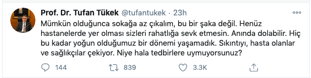 Prof. Dr. Tufan Tükek'den çok kritik sözler - Resim : 1