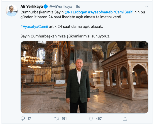 Cumhurbaşkanı Erdoğan'dan Ayasofya talimatı - Resim : 1