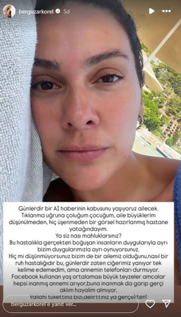 Bergüzar Korel'in yapay zeka isyanı! "Tükettiniz bizi, delirttiniz!" - Resim : 1