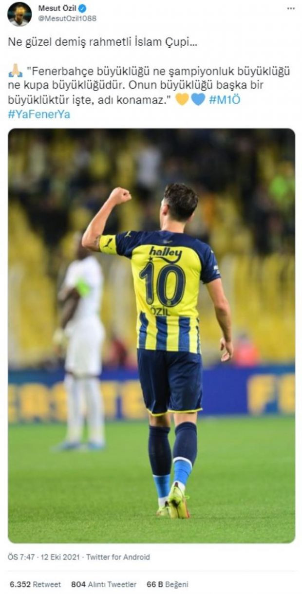 Mesut Özil'in paylaşımı Fenerbahçelileri mest etti - Resim : 1