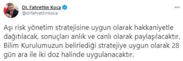 Bilim Kurulu toplantısı sonrası Bakan Koca'dan aşı açıklaması - Resim : 1