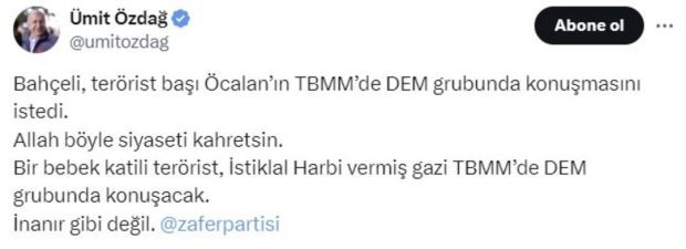 Bahçeli'nin Öcalan sözlerine peş peşe tepkiler: ''Bahçeli, Öcalan için af istemiştir'' - Resim : 2