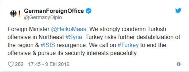 Almanya Dışişleri Bakanı Maas: Türkiye harekatı sona erdirmeli - Resim : 1