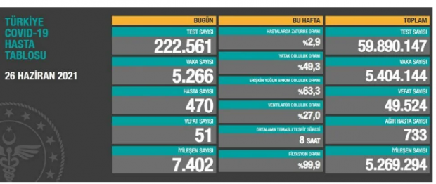 Yeni tablo açıklandı: Vaka sayısında düşüş - Resim : 1