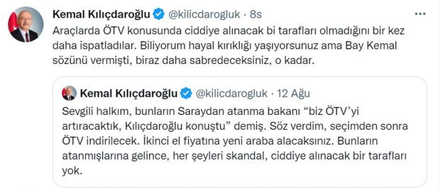 CHP lideri Kılıçdaroğlu'ndan ÖTV düzenlemesine ilk yorum: Biliyorum hayal kırıklığı yaşıyorsunuz, biraz daha sabredin - Resim : 1