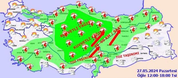 Meteoroloji'den 13 ile sarı kodlu uyarı: Kuvvetli yağış bekleniyor! - Resim : 1