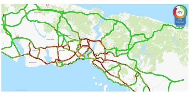 İstanbul'da iş çıkışı trafik yoğunluğu - Resim : 1