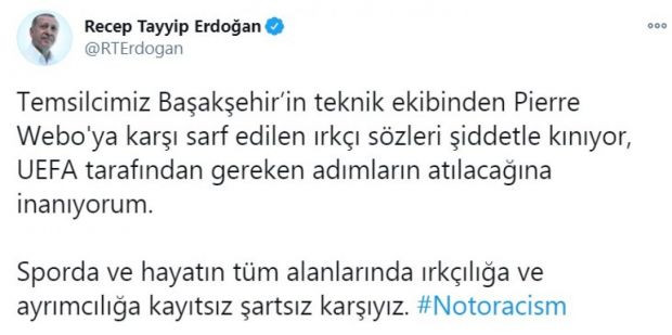 Cumhurbaşkanı Erdoğan: Yapılan ırkçılığı şiddetle kınıyorum! - Resim : 1