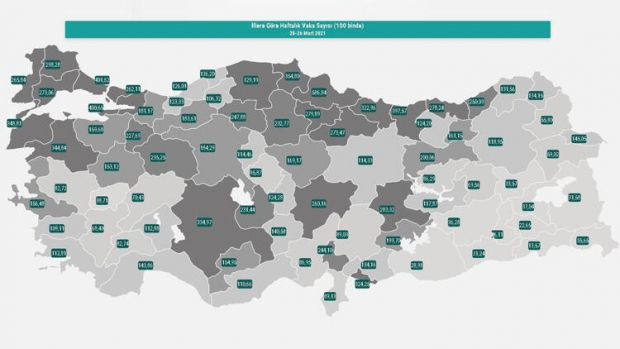 Türkiye koronavirüs vaka haritası güncellendi! Mavi il kalmadı, İstanbul'da kâbus gibi artış - Resim : 1