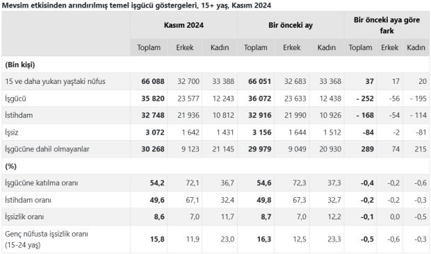 İşsizlik oranı kasım ayında geriledi! - Resim : 3