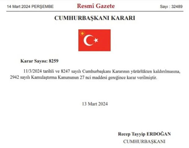 Cumhurbaşkanı Erdoğan imzaladı! Akbelen'deki kamulaştırma kararı iptal edildi - Resim : 1