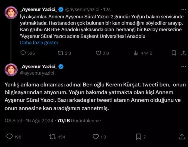 Ayşenur Yazıcı'dan üzen haber! Oğlu paylaştı - Resim : 1