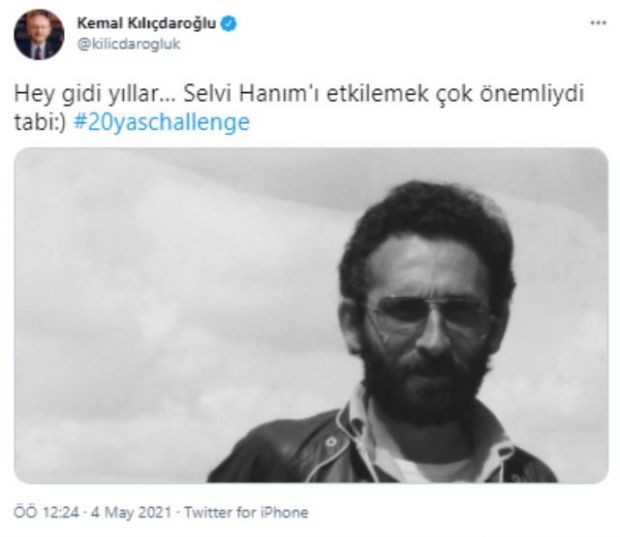 CHP lideri Kemal Kılıçdaroğlu gençlik fotoğrafını paylaştı; 20 yaş challange akımına katıldı - Resim : 1