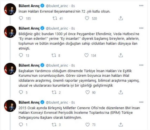 Bülent Arınç'tan istifa sonrası ilk paylaşım! - Resim : 1