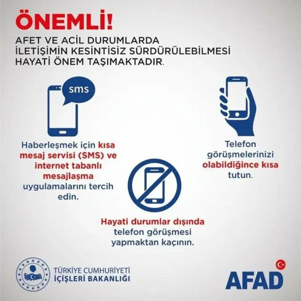 AFAD, İzmir'deki deprem sonrası uyardı: SMS'i tercih edin - Resim : 1
