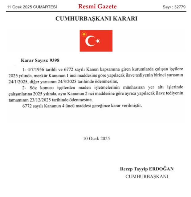 Kamu işçilerinin ikramiye tarihi belli oldu: İki parçada ödeme yapılacak - Resim : 1