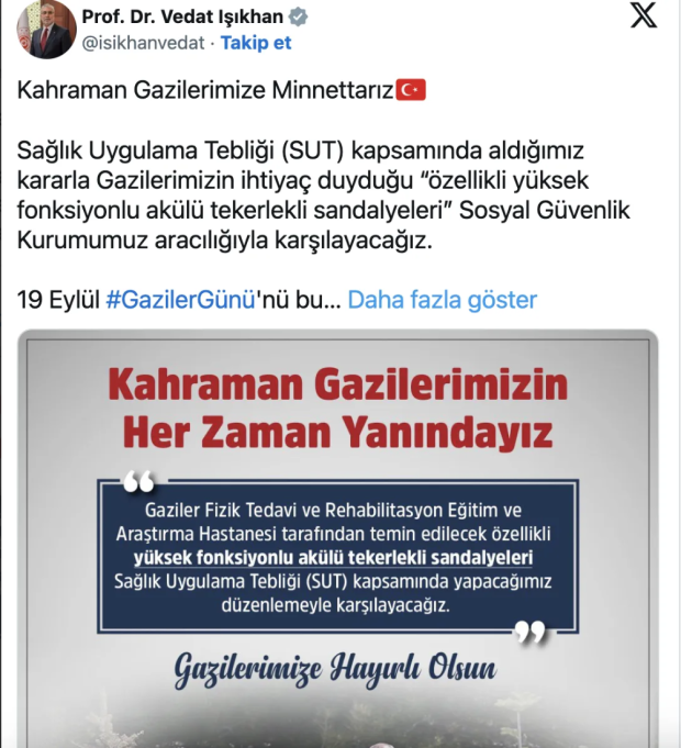 Bakan Işıkhan müjdeli haberi paylaştı: Artık SGK tarafından karşılanacak - Resim : 1