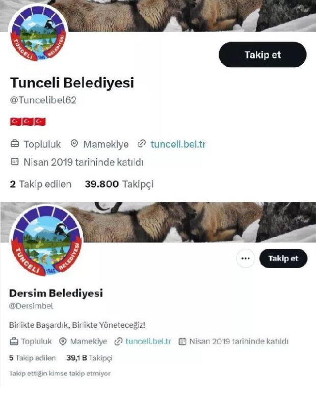 Kayyum atanmıştı: Tunceli'nin sosyal medya hesabı ismi değiştirildi - Resim : 1