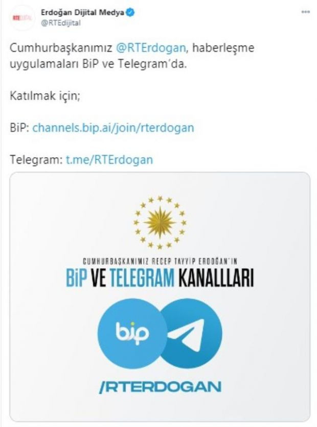 WhatsApp'ın tepki çeken kararının ardından Erdoğan, BİP ve Telegram'a katıldı - Resim : 1