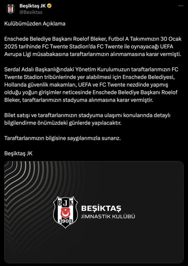 Beşiktaş taraftarına müjde! Twente maçına alınacaklar - Resim : 1